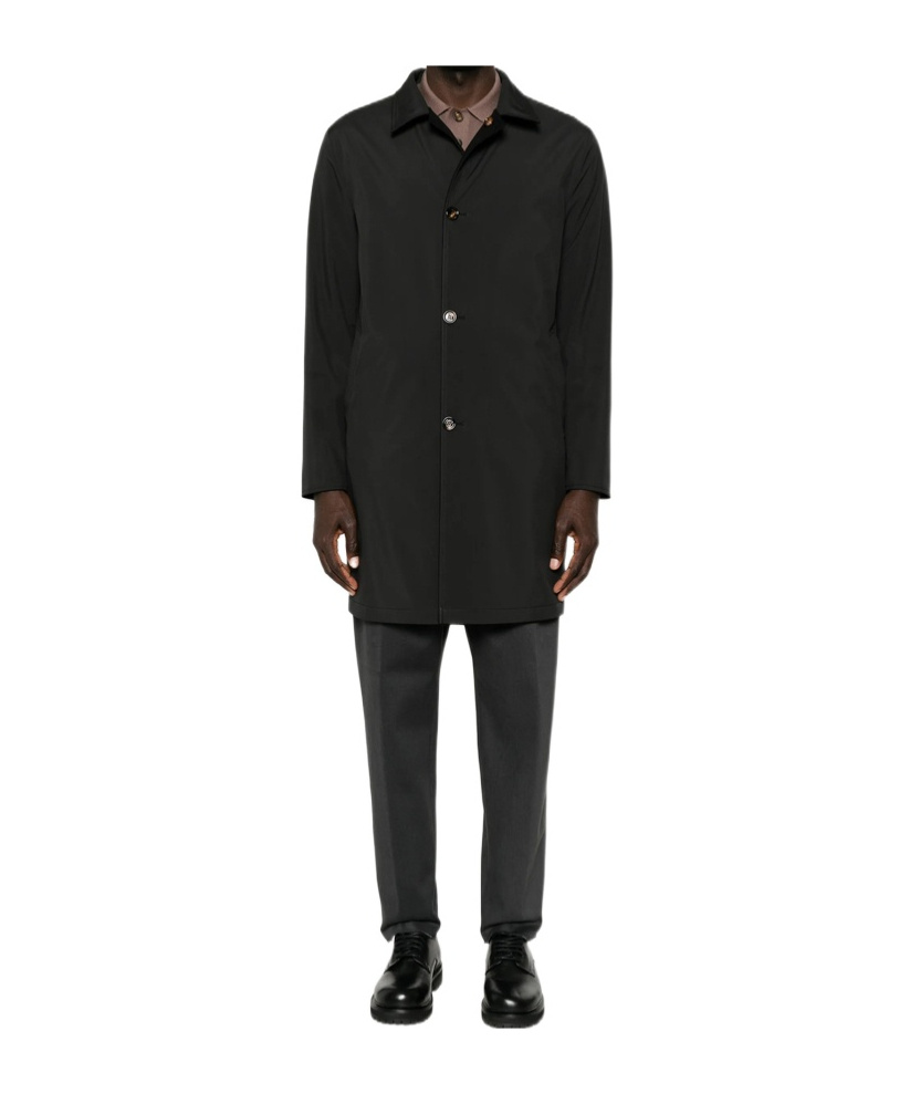 Kired Single-breasted Buttoned Coat In Black