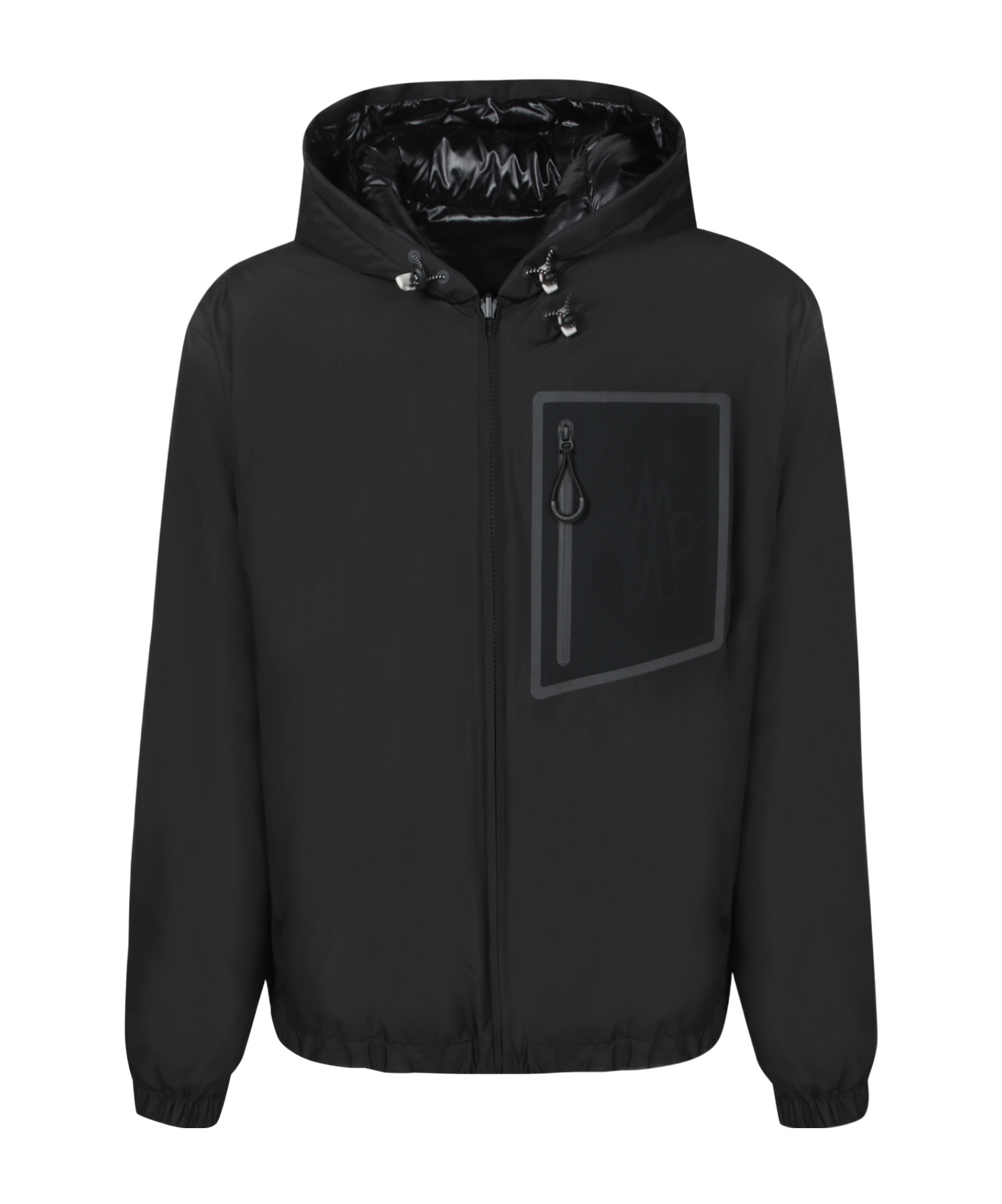 Moncler Double-sided Cotton Jacket In Black