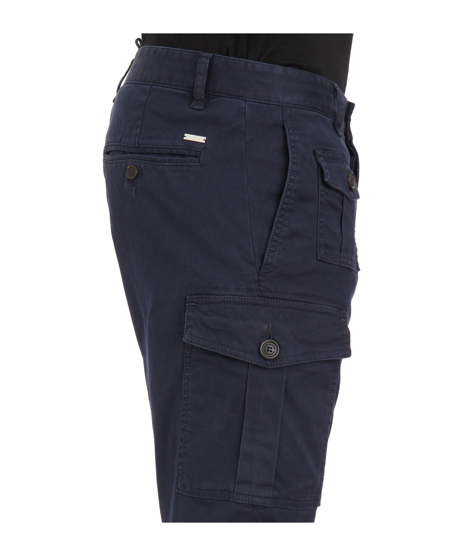 Dsquared2 Sexy Mid-rise Cargo Trousers In Black