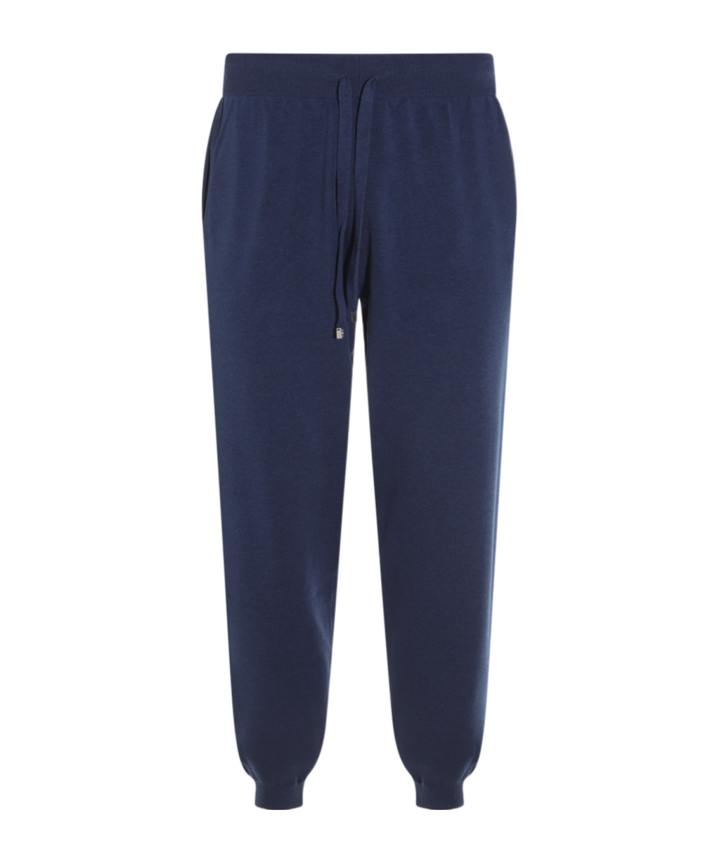 Malo Drawstring-waist Track Pants In Blue