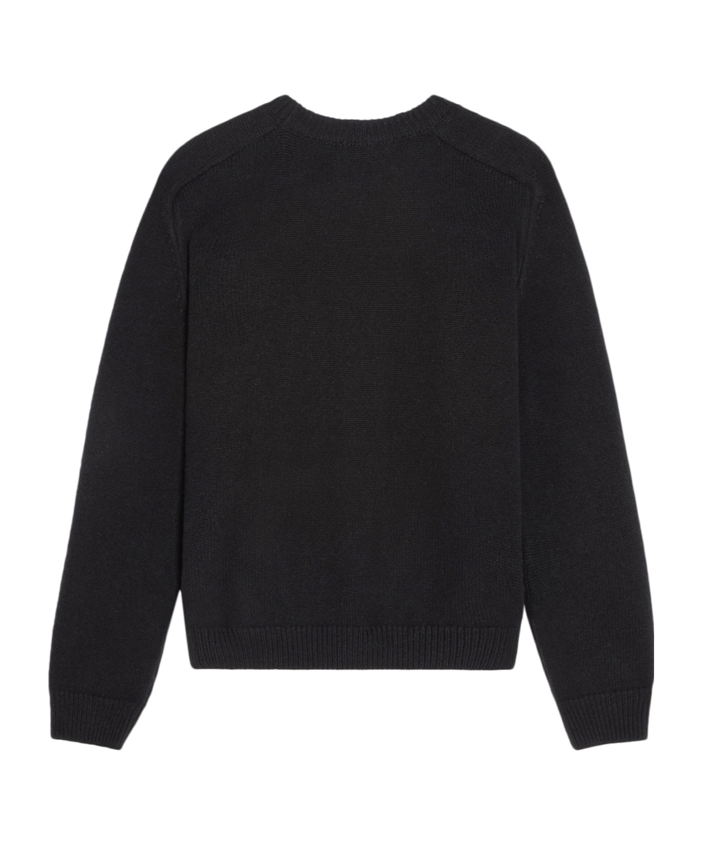 Celine Triomphe Crew Neck Sweater In Wool And Cashmere In Black