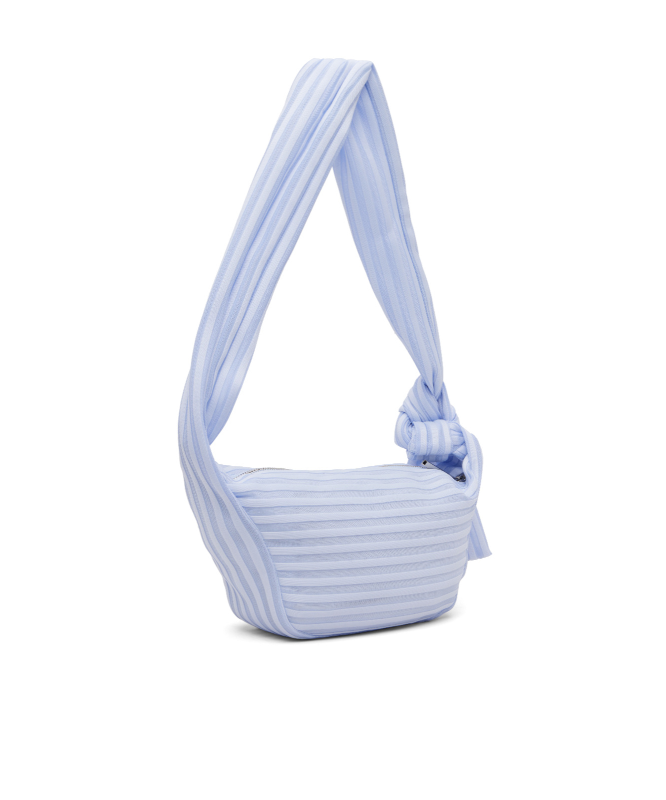 Issey Miyake June Linear Knit 56 Shoulder Bag In Blue