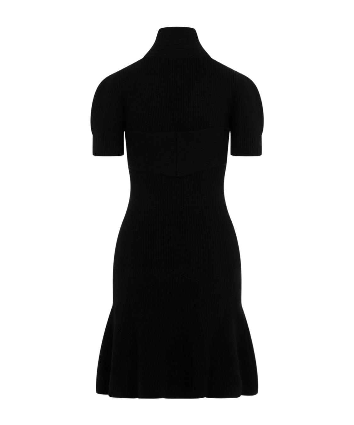 Patou Cross-neck Knit Dress In Black