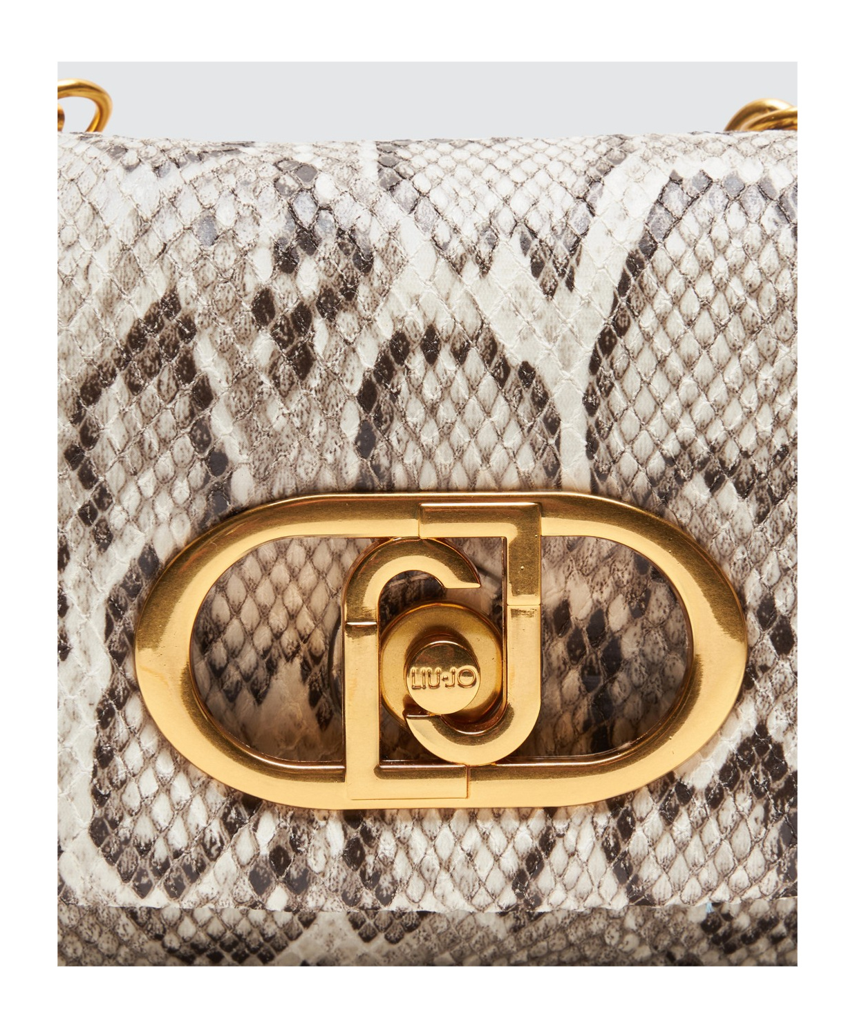 Liu •jo Small Flip Shoulder Bag In Nude