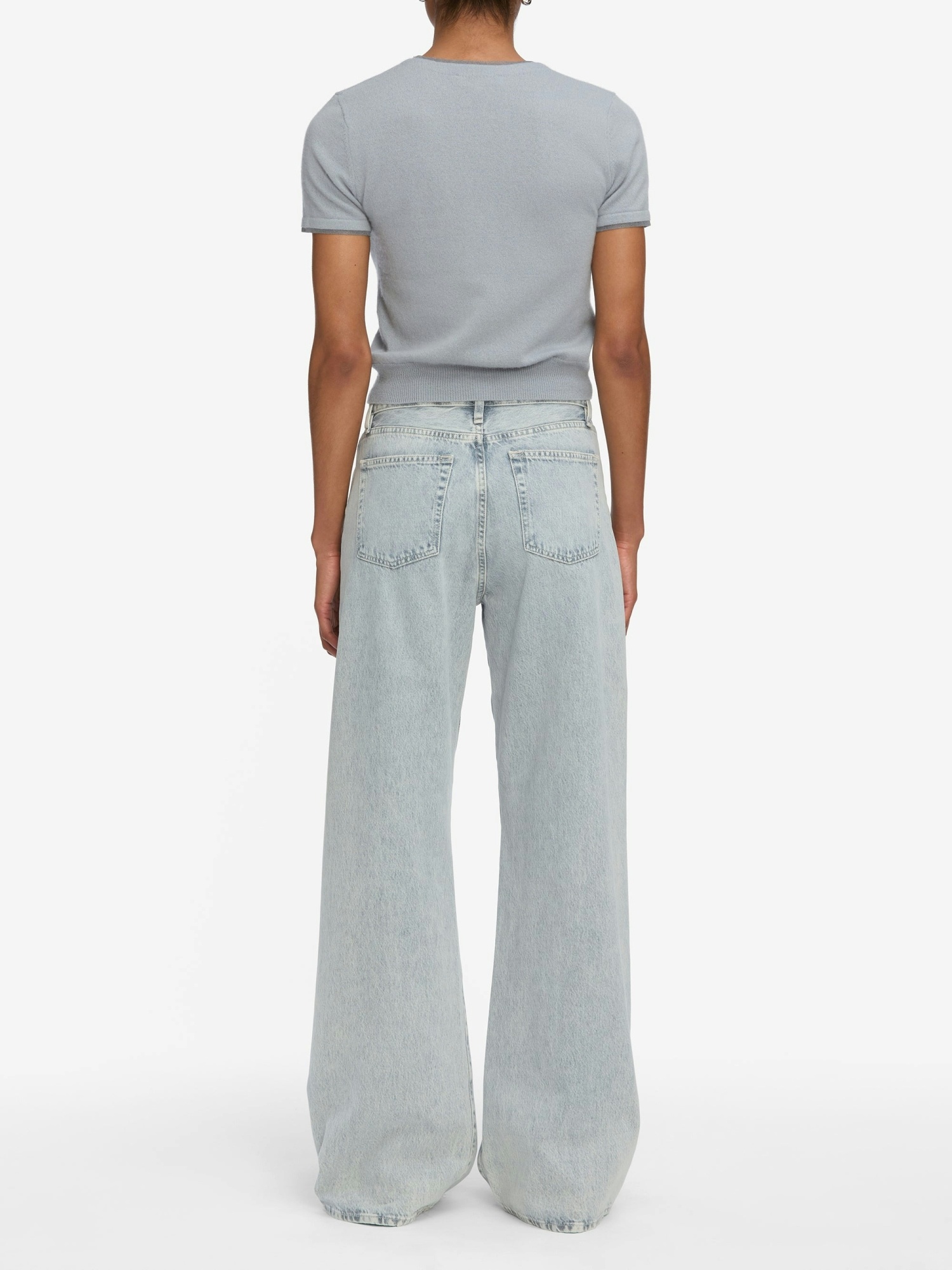 Frame Low-rise Wide-leg Jeans In Blue