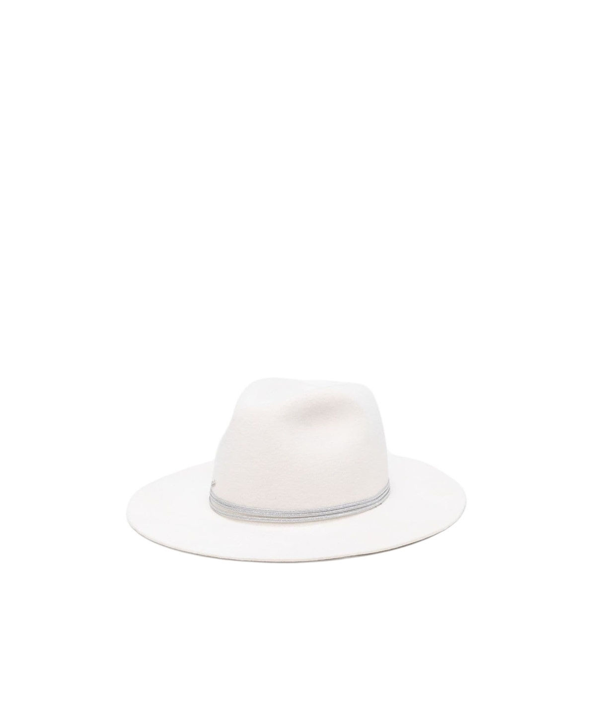 Borsalino Alessandria Fedora Hat In White