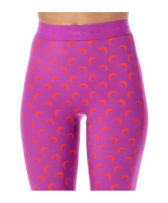 MARINE SERRE MARINE SERRE MOON PRINTED SKINNY-CUT LEGGINGS 
