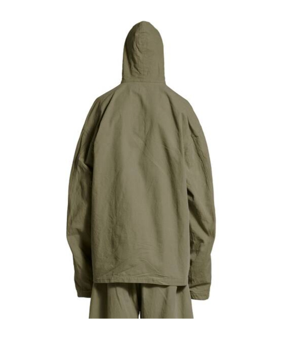 Balenciaga Hoded Zipper Jacket In Green