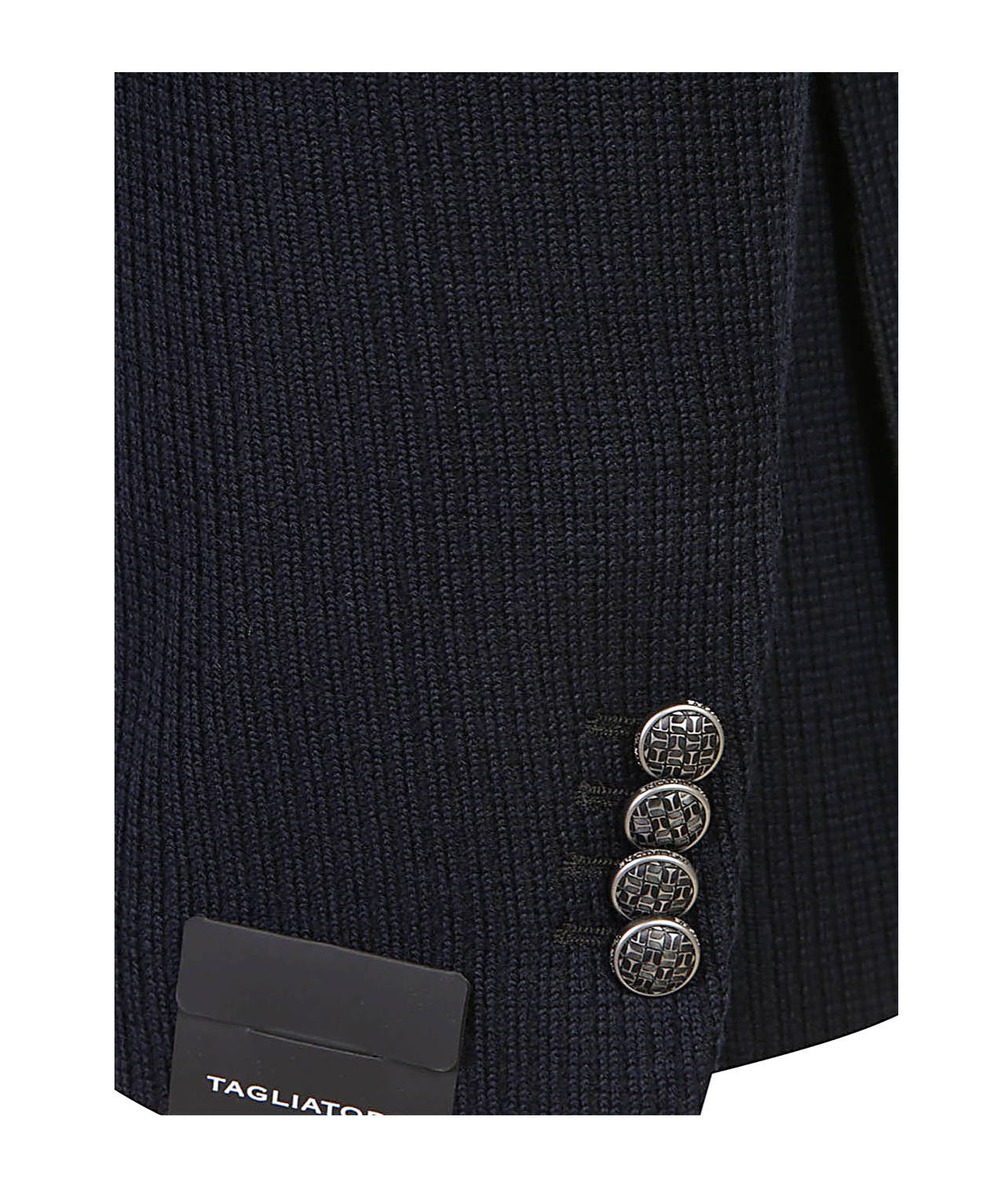 Tagliatore Blazer Doppiopetto In Lino Fiammato In Black