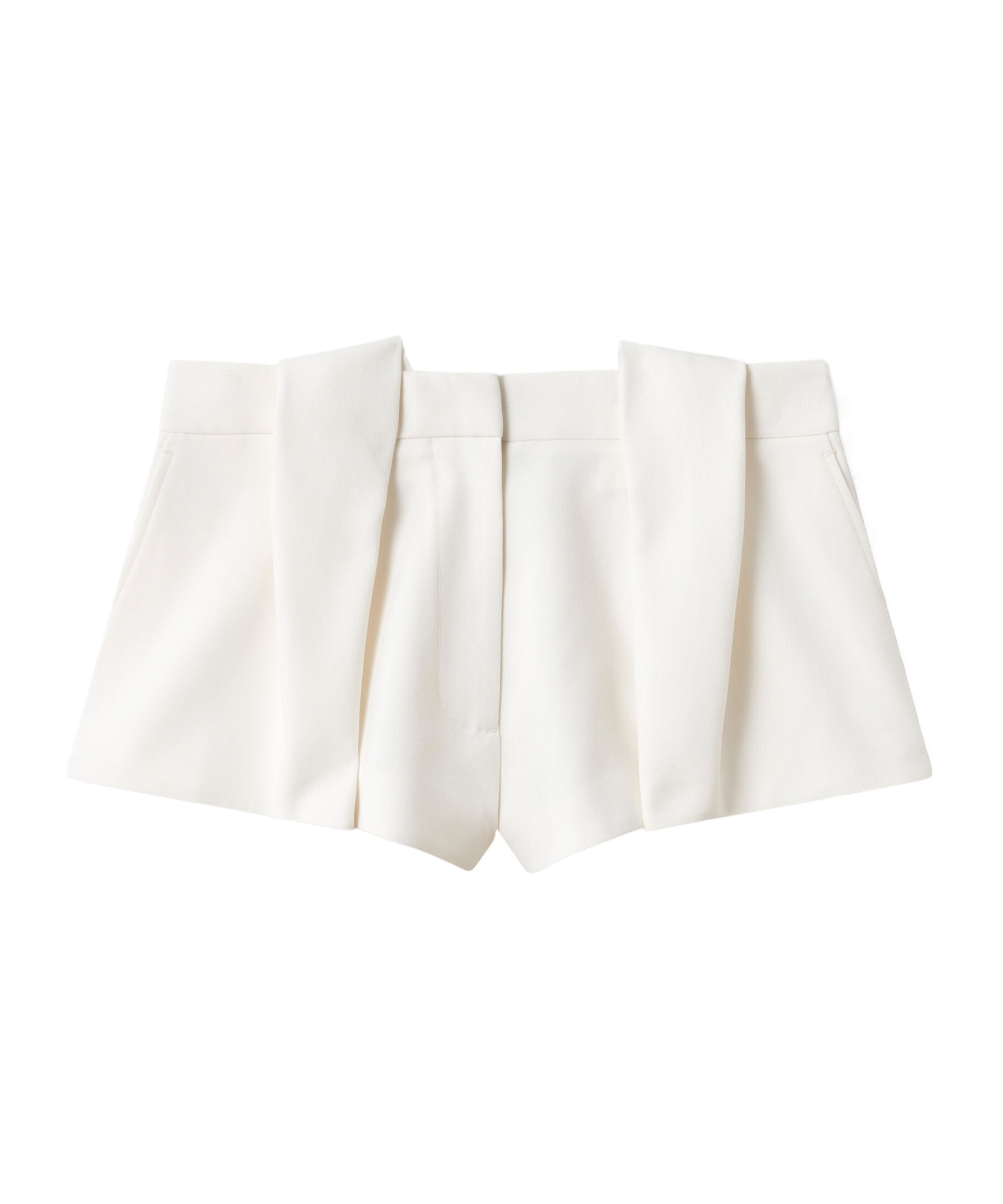 Stella Mccartney Panelled Pleated Shorts In White