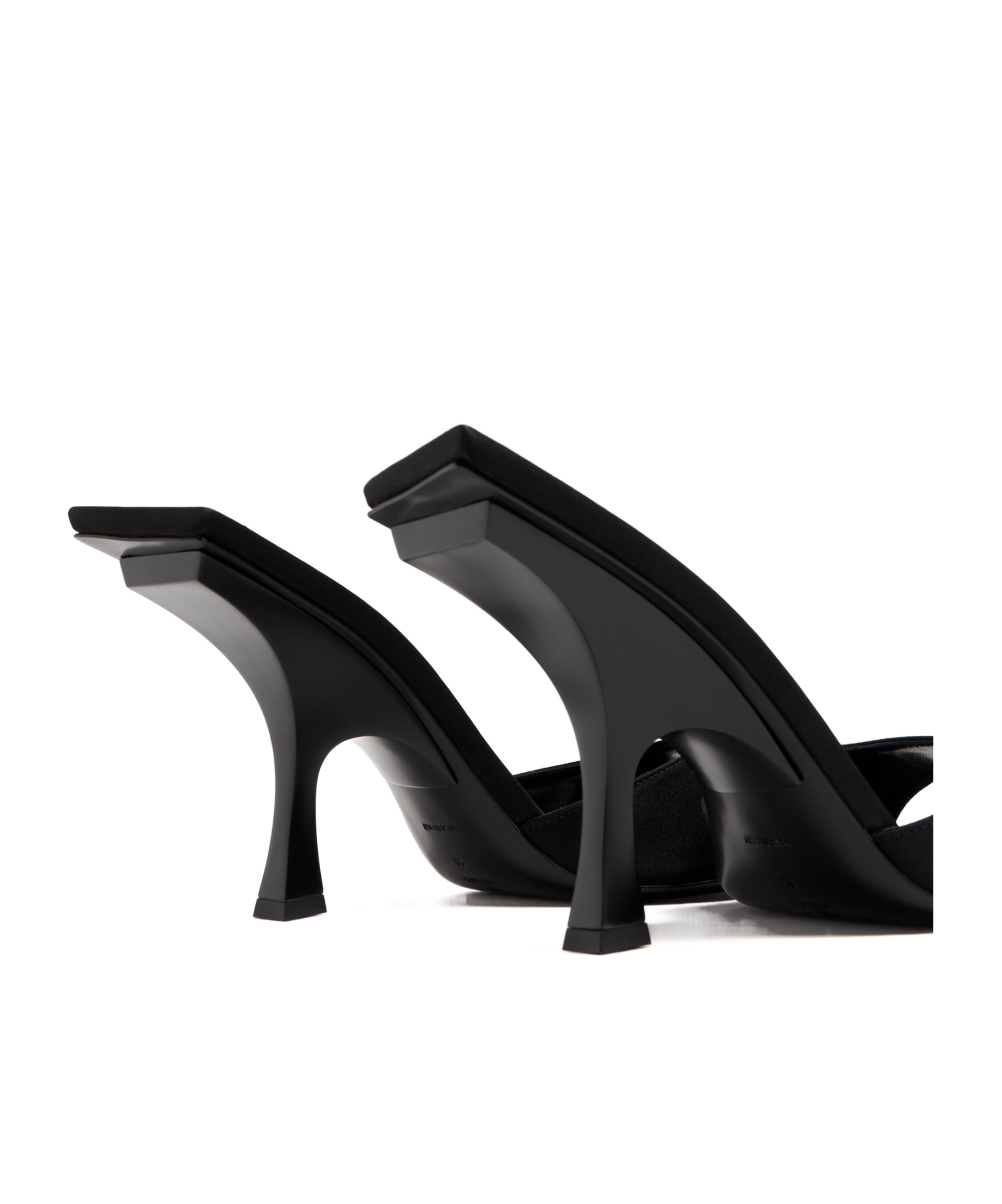 Attico Pointed High-heeled Sandals In Black
