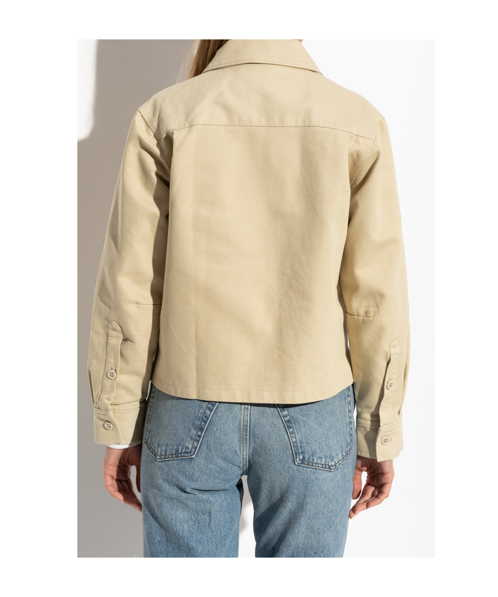Shop Officine Generale Zip-up Jacket In Nude