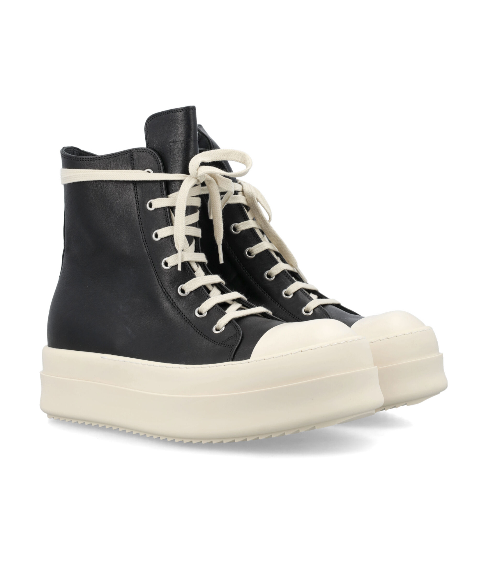 Rick Owens Mega Bumper Lace-up Platform Sneakers In White