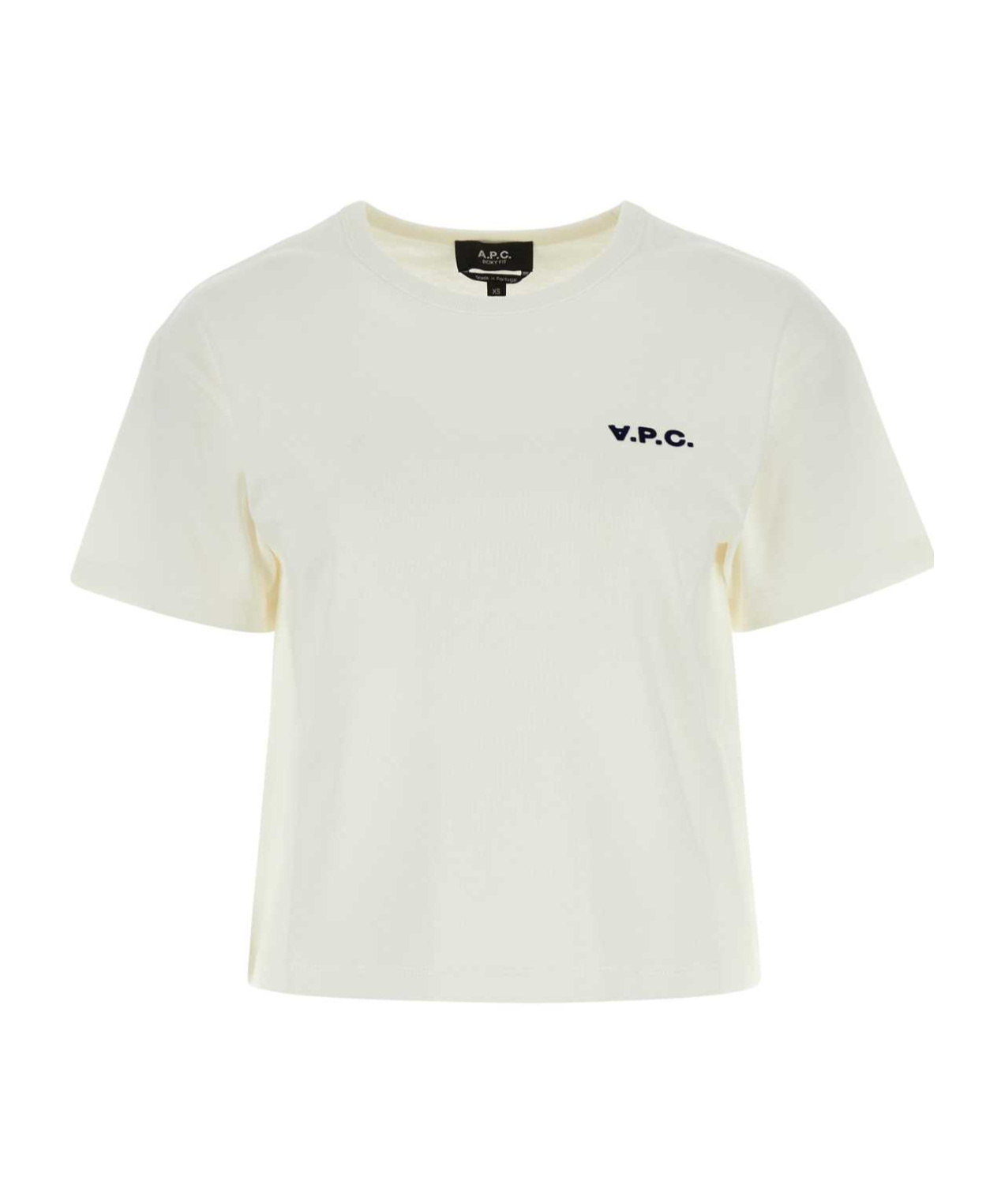Apc A.p.c. 'carol' Boxy T Shirt With Logo Print In White