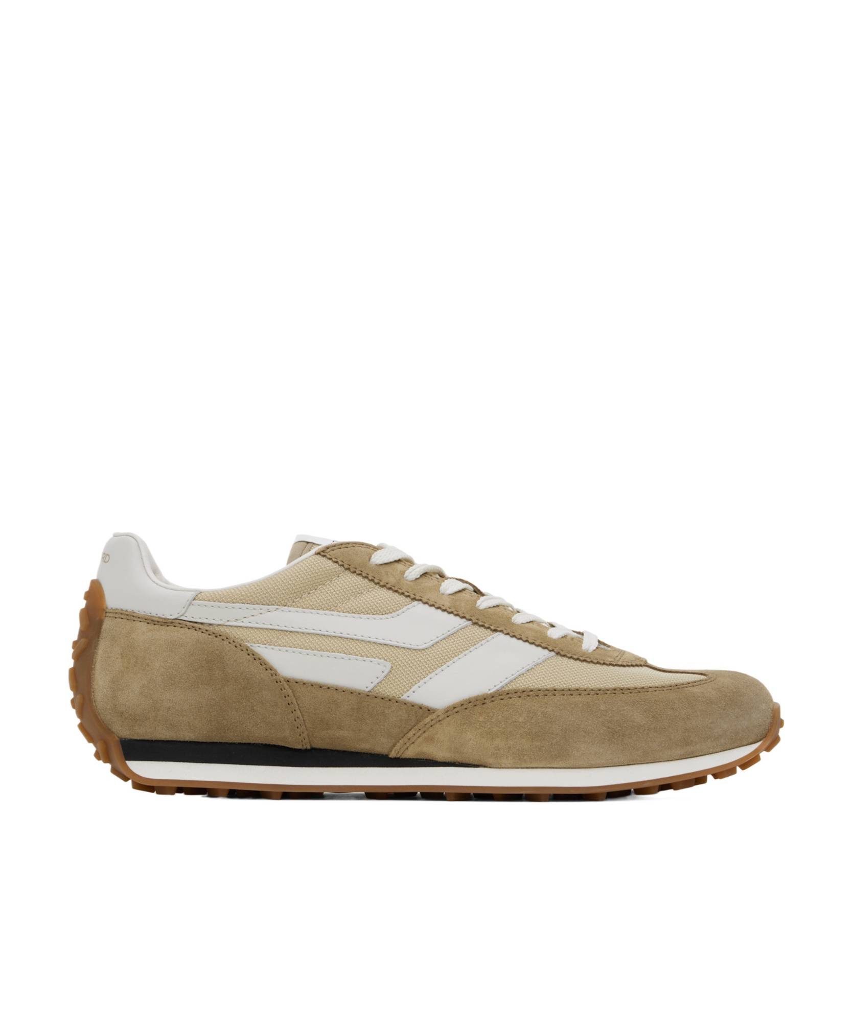 Tom Ford Round Toe Low-top Sneakers In Brown
