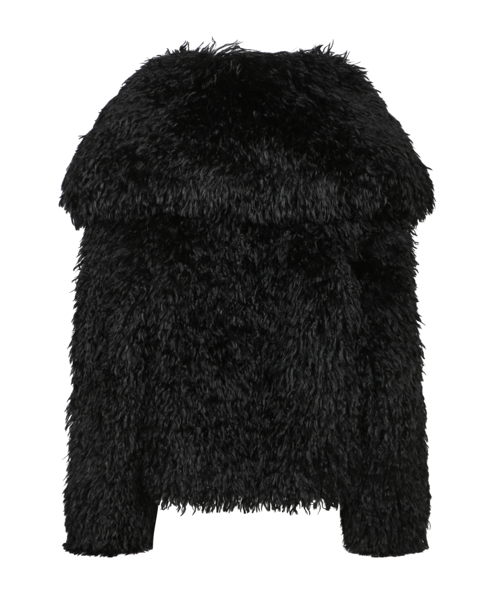 Amen Textured Shaggy Jacket In Black