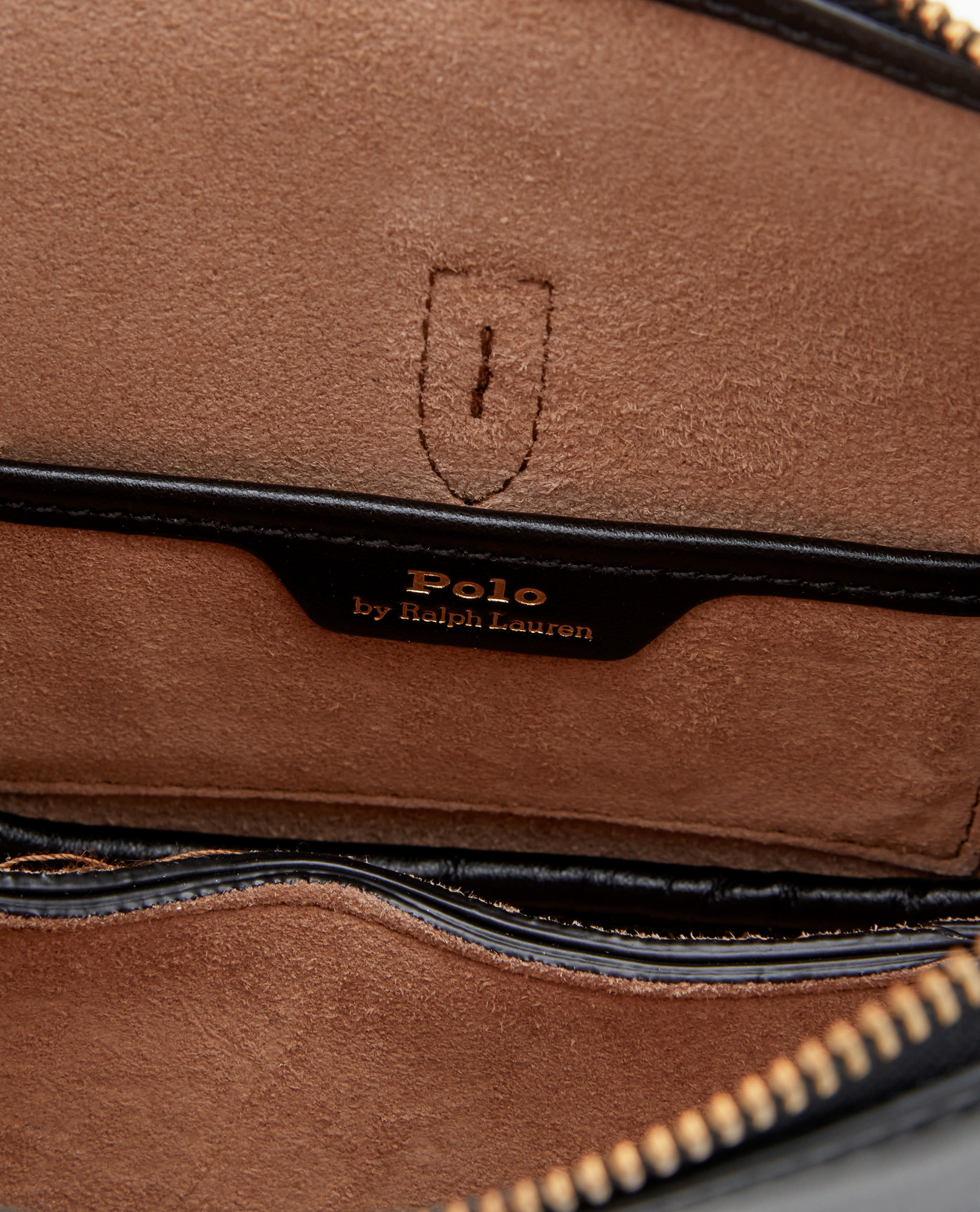 Polo Ralph Lauren Polo Id Calfskin Mini Shoulder Bag In Black