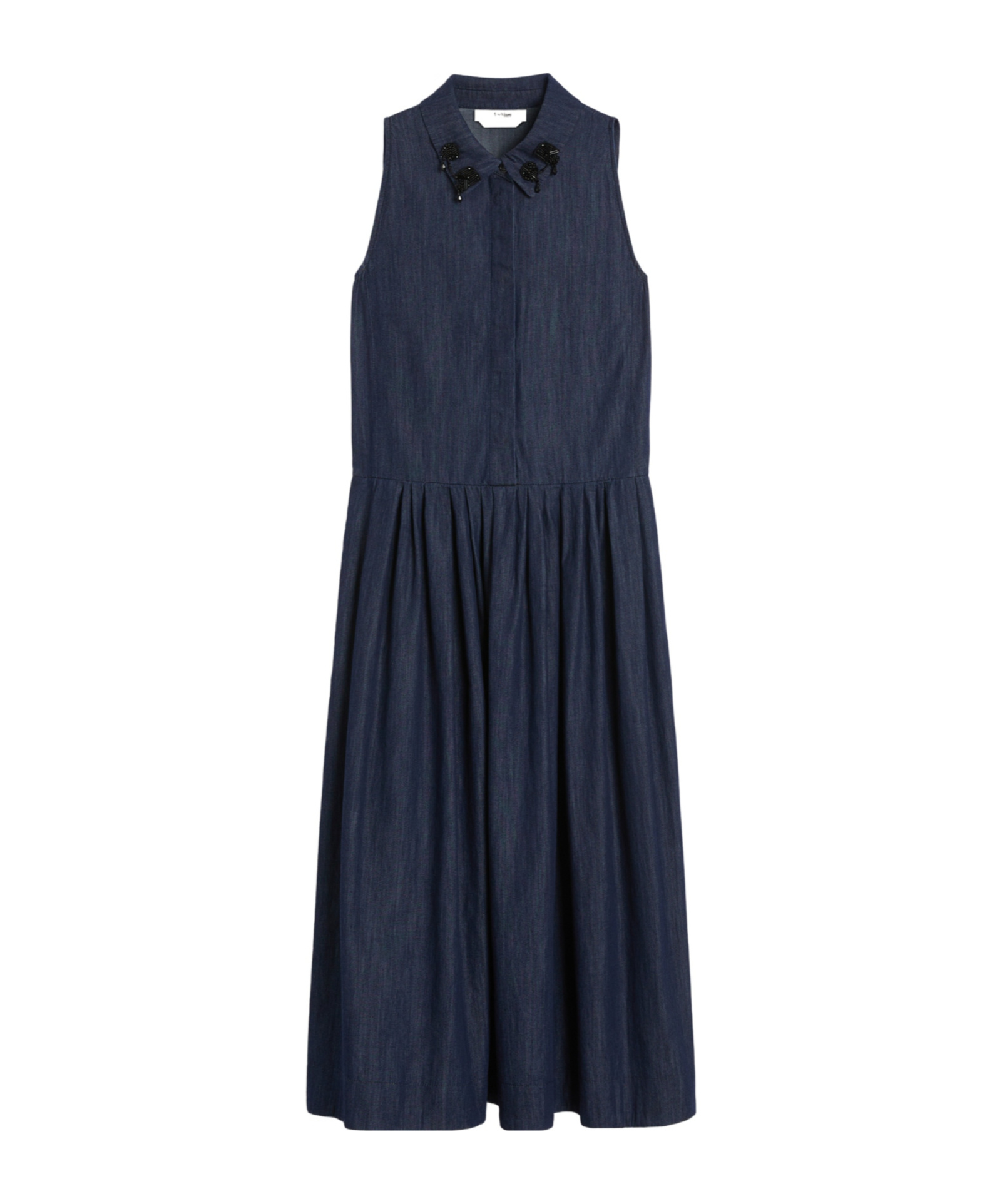 Max Mara Elena Midnight Blue Cotton Dress