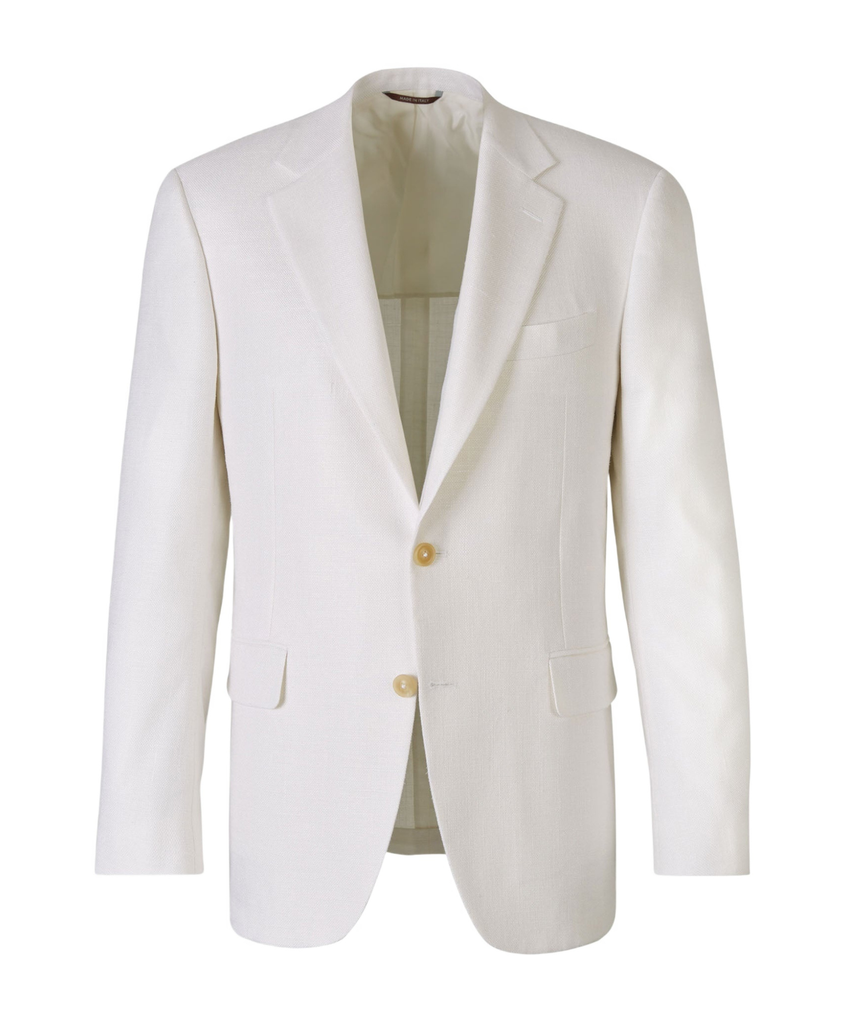 Canali Textured Silk Blazer In White