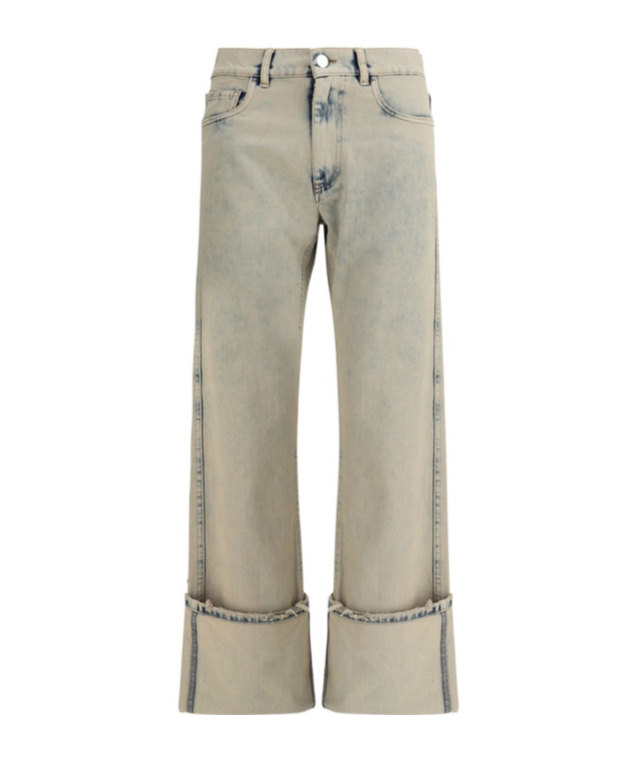 Coperni Boyfriend Jeans In Unique Greige Cotton Denim In Gray