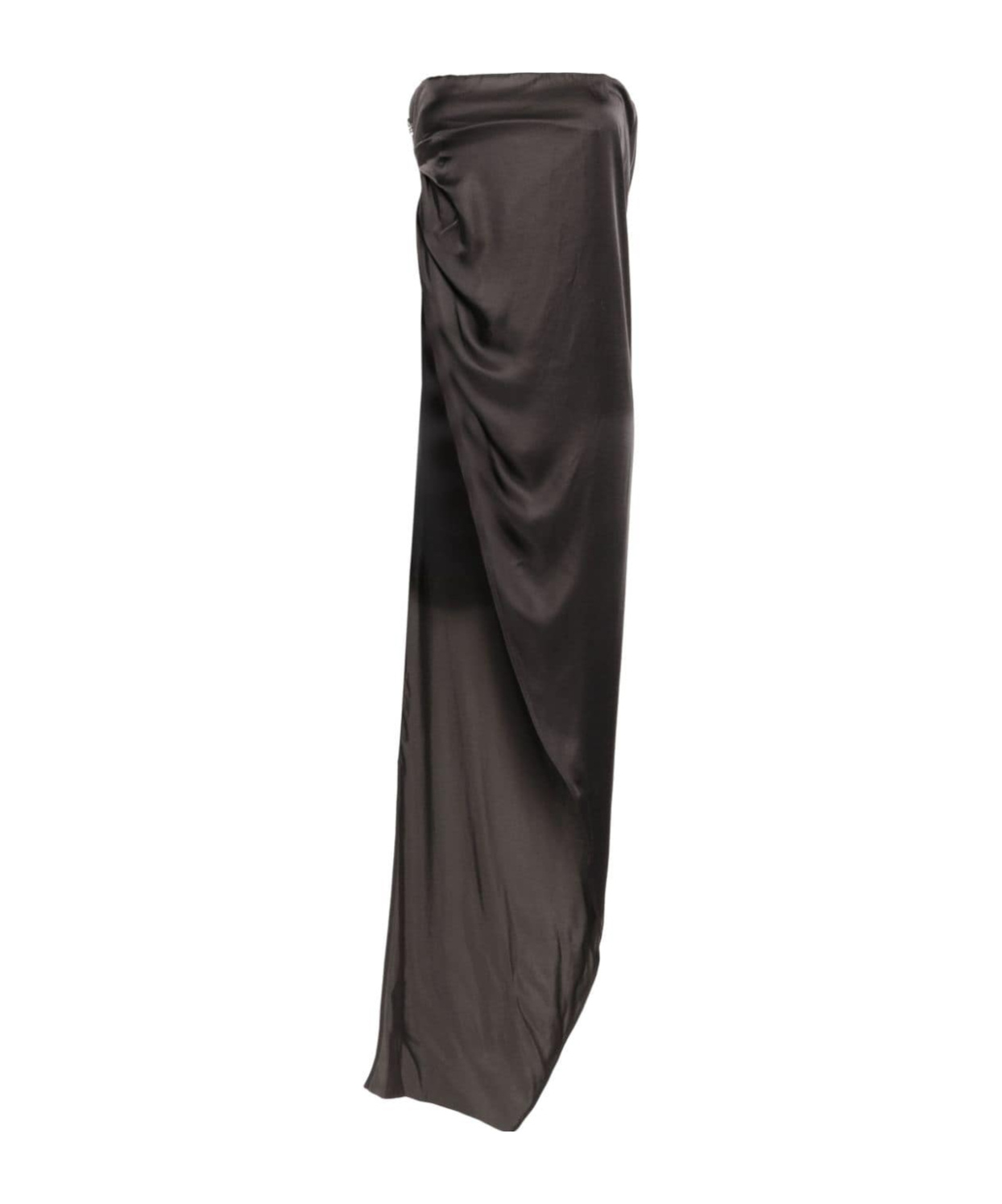 Rick Owens Strapless Long Top In Black