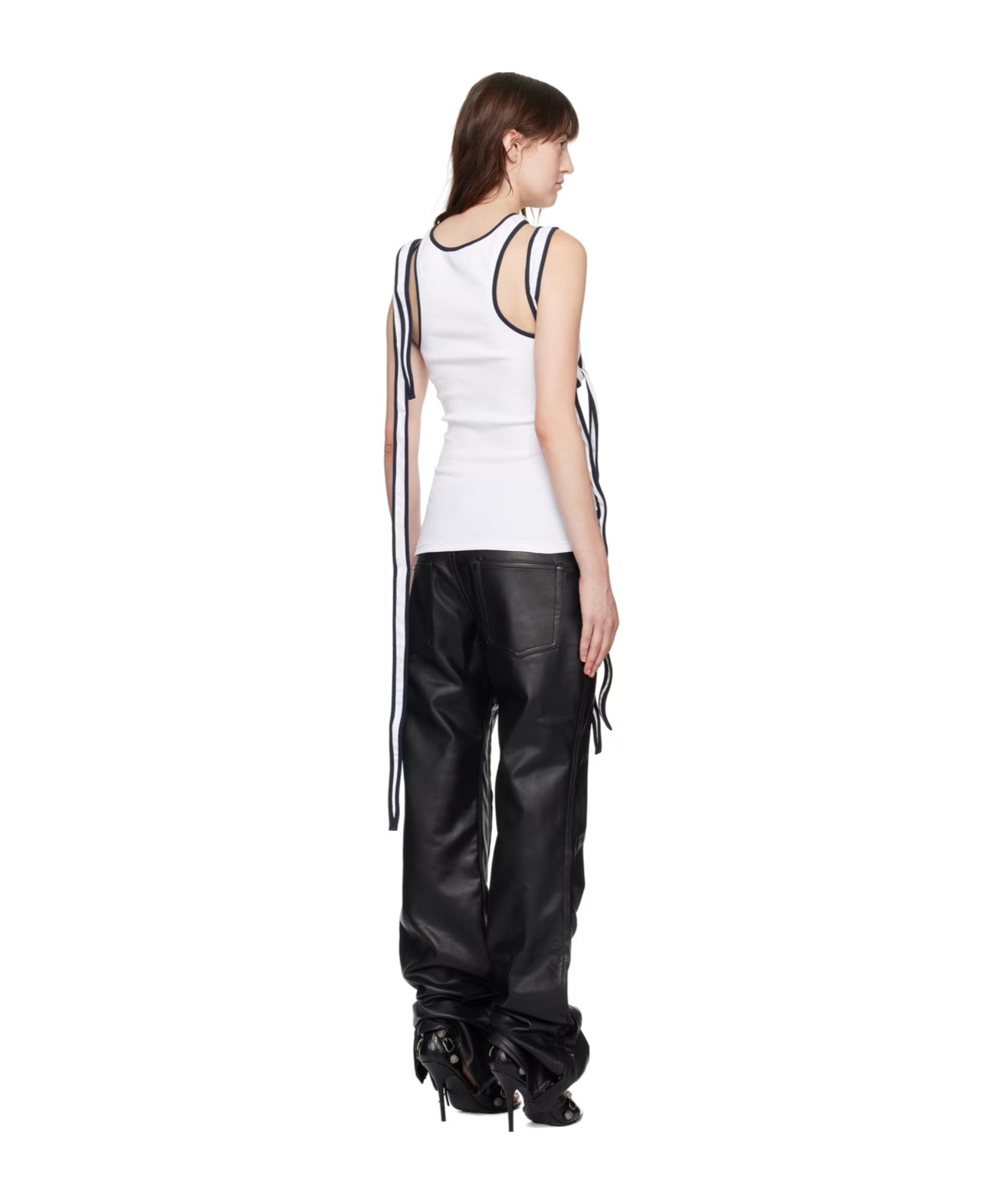 Y/project Multi-scarf Belted Vest In White