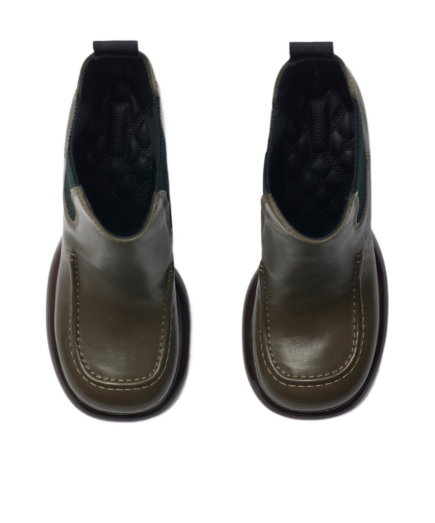 Burberry 95mm Wedge Chelsea Boots In Black