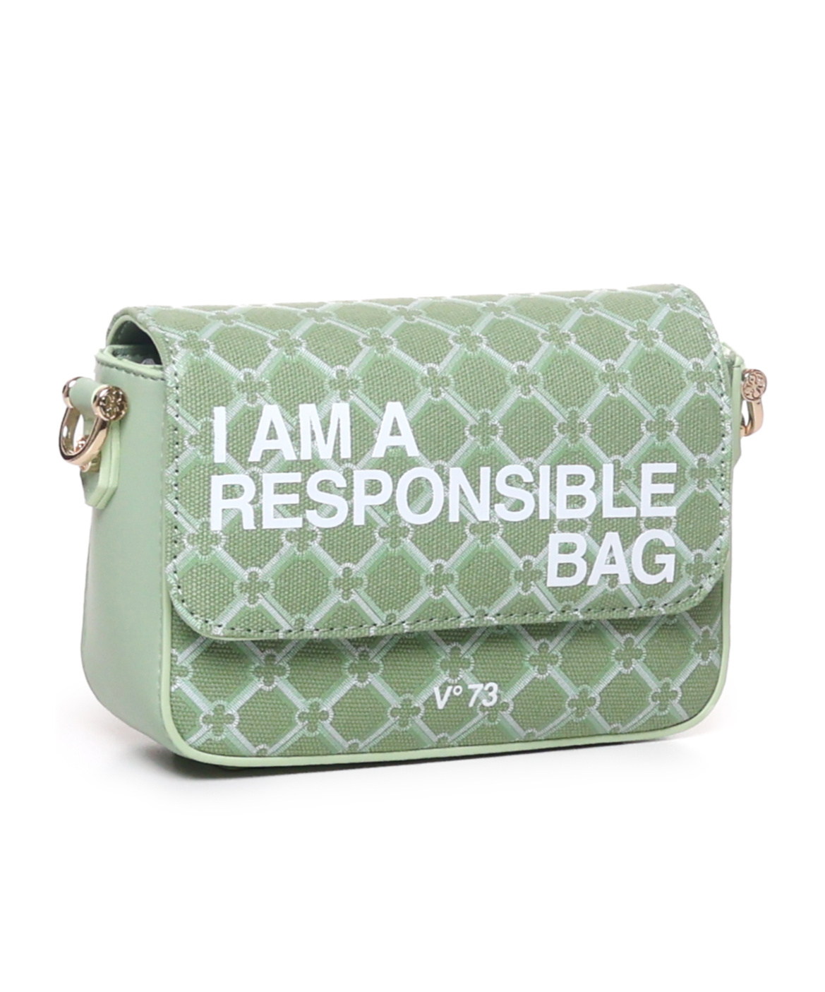 V73 V73 RESPONSIBILITY LOGO PRINTED CROSSBODY BAG
