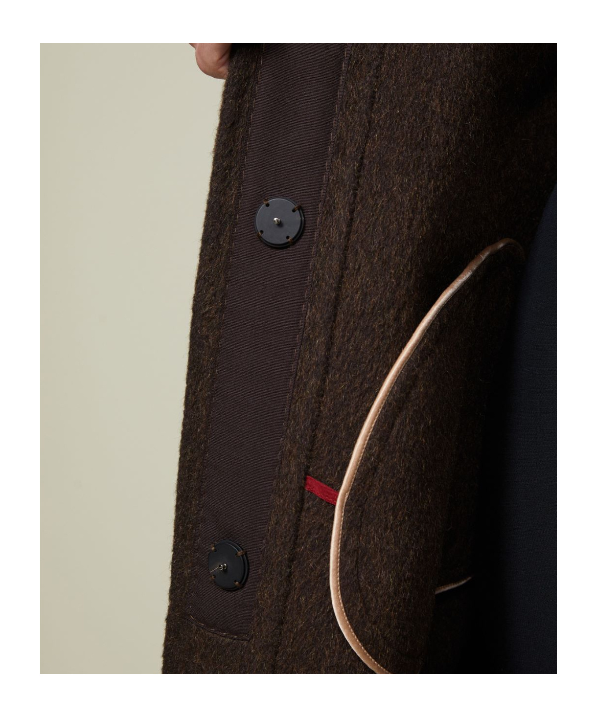 Max Mara Wool And Mohair Midi Coat In Brown