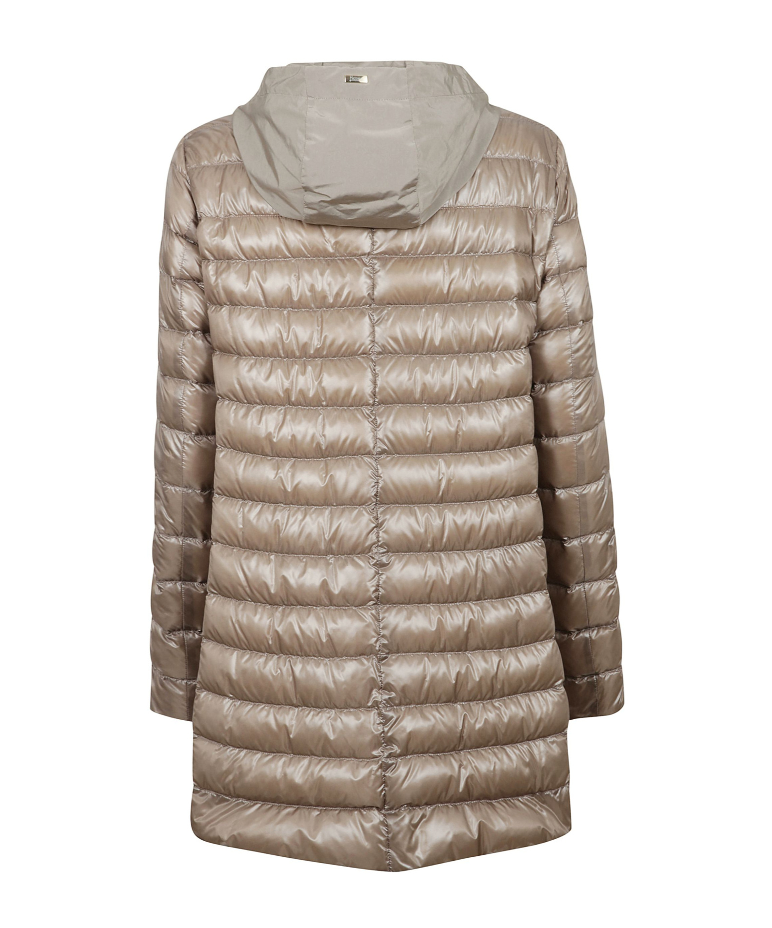 Herno Quilted Hooded Down Jacket In Brown