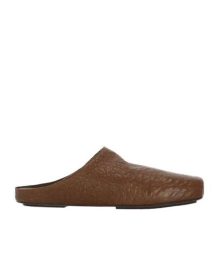 Uma Wang Square Toe Slip-on Slippers In Brown