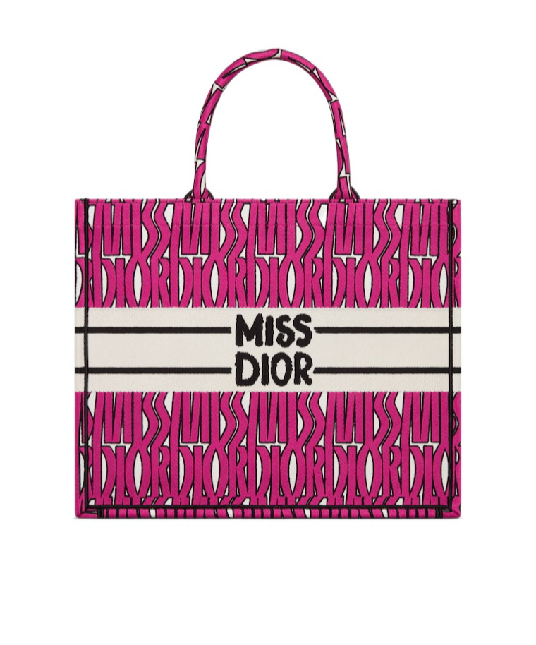 Dior Large Book Tote Handbag In Pink