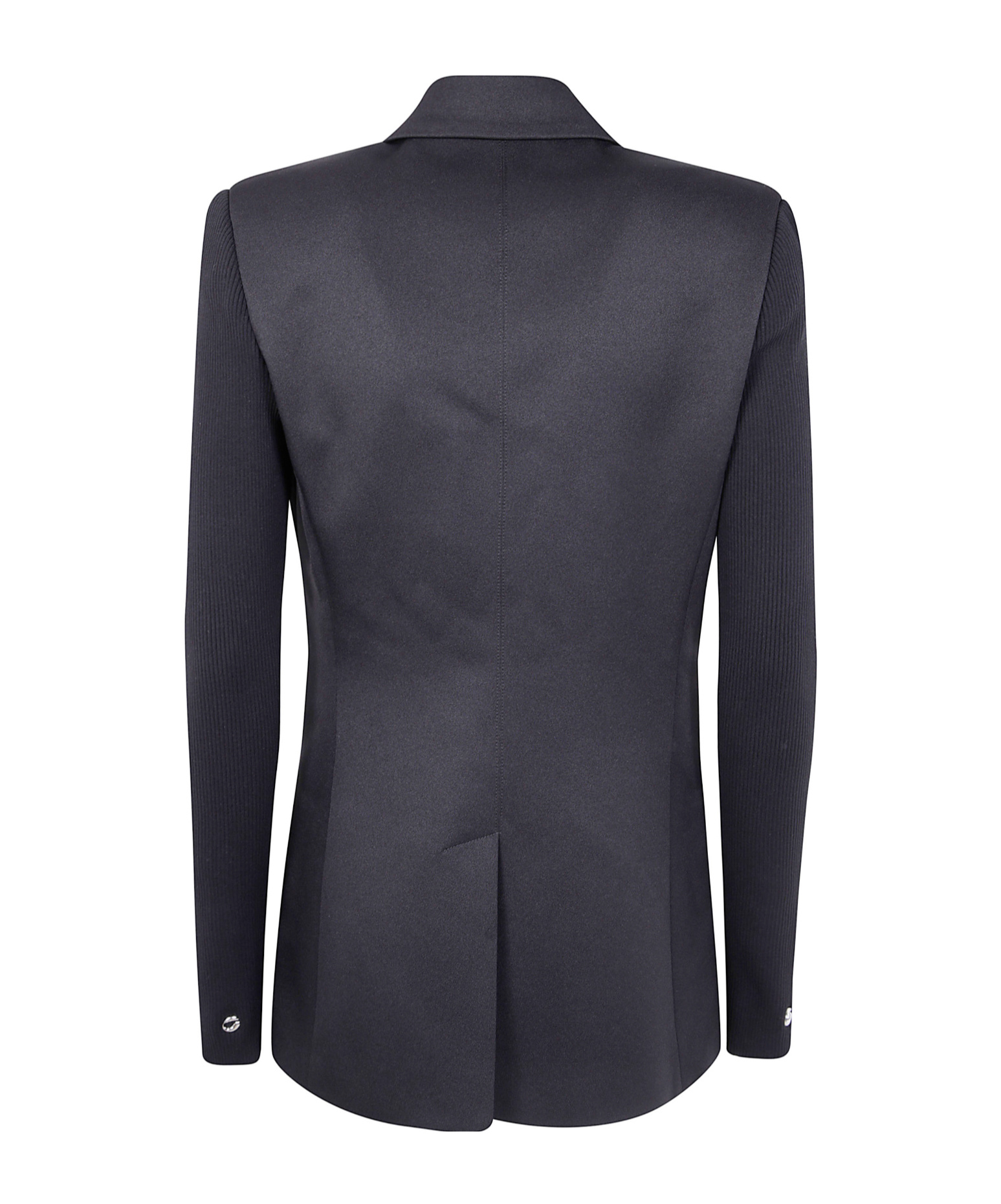 Coperni Modern Ribbed Jacket Notched Lapel In Blue