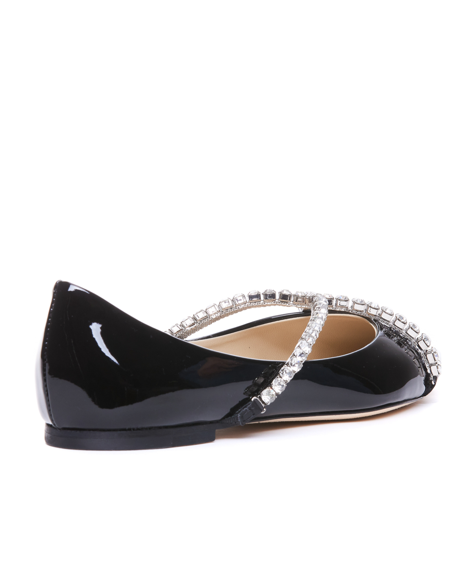 Jimmy Choo Black Flat Shoes In Black