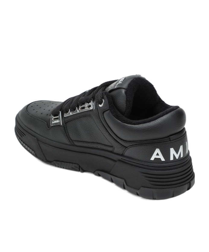 Amiri Black Sneakers With Logo Patch On The Side And Logo Lettering On The Rear In Leather Man In Black
