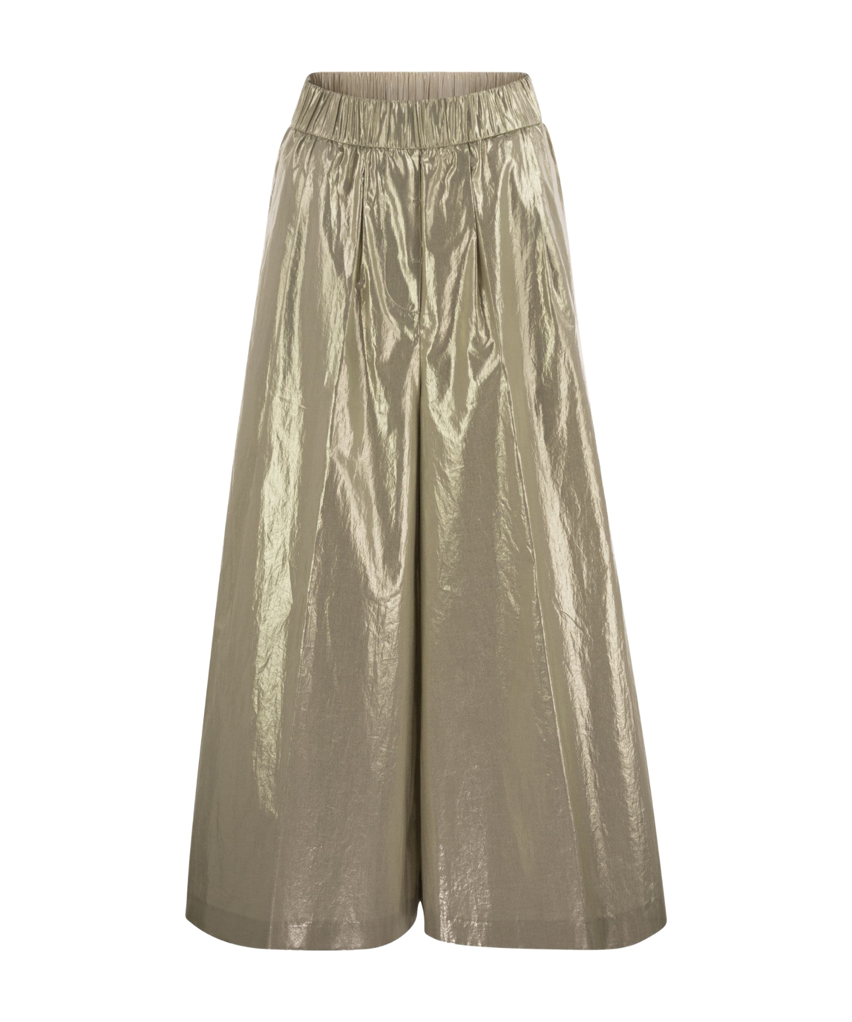 Peserico Women Laminated Cotton Poplin Trousers In Nude