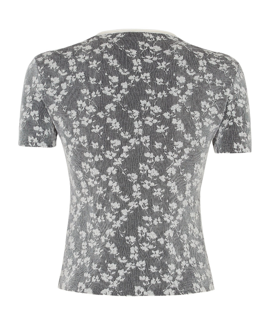 Fendi Floral Print Crewneck T-shirt In Black