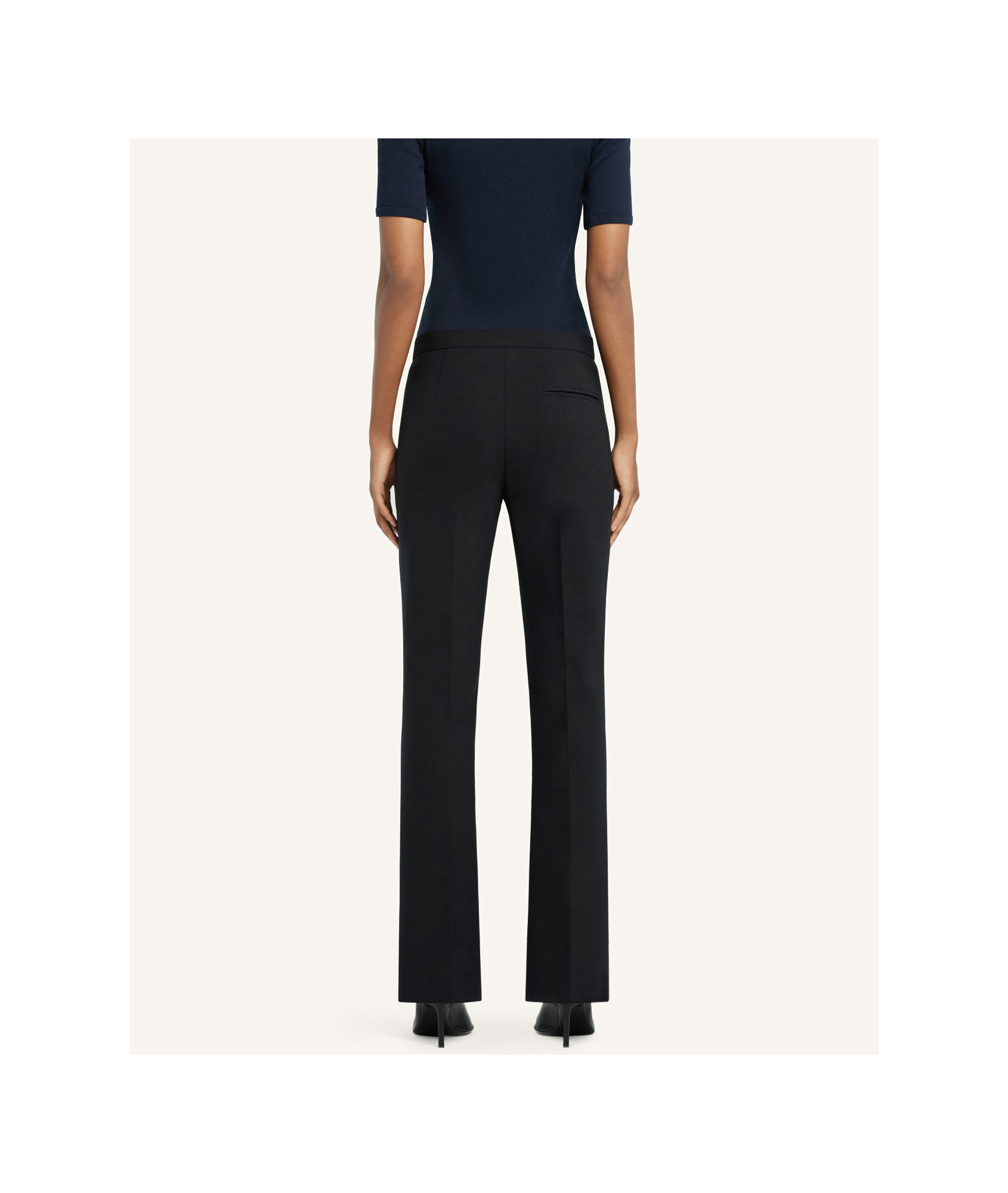 Courrèges Oblique Tailored Wool Blend Pants In Black