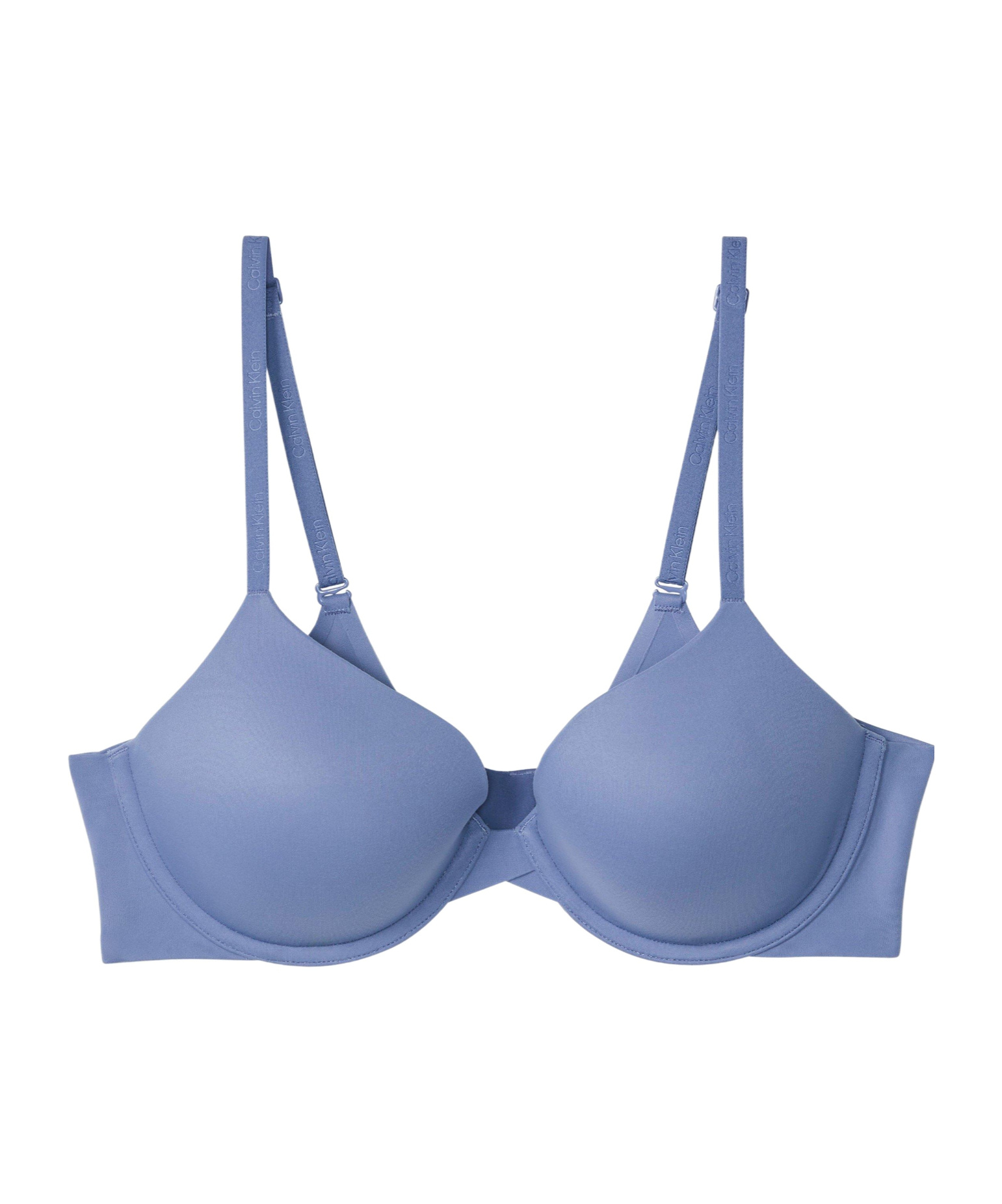 Calvin Klein Solid Colour Full Cup Bra In Blue