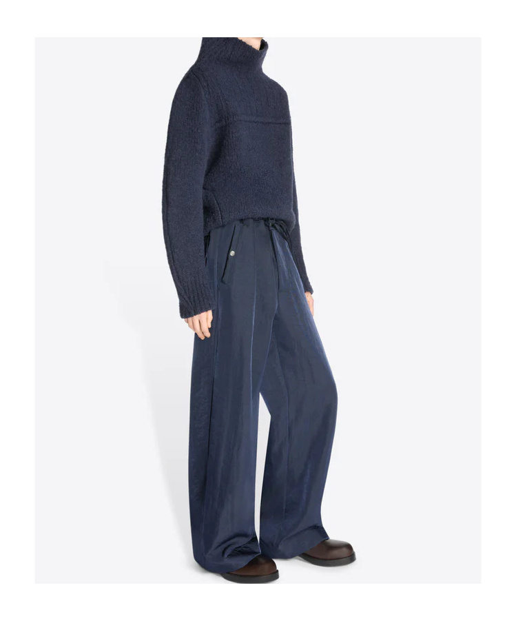 Dries Van Noten Drawstring Side-pocket Trousers In Blue