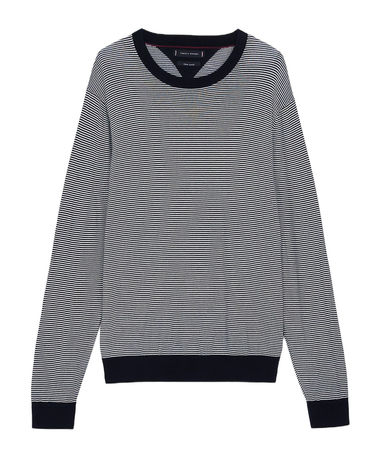 Shop Tommy Hilfiger Crew-neck Sweater In Black