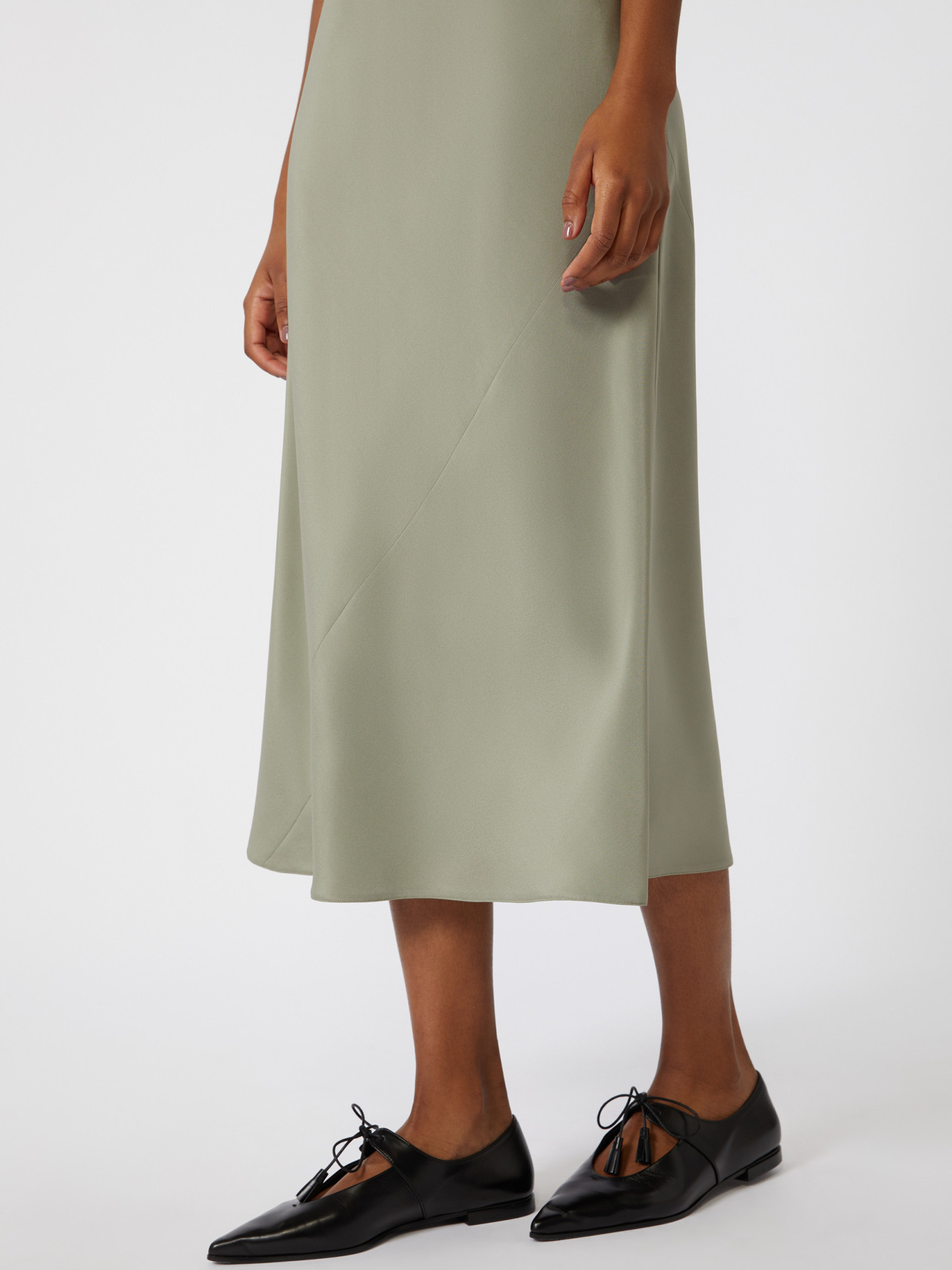 Max Mara Crêpe De Chine Dress In Green