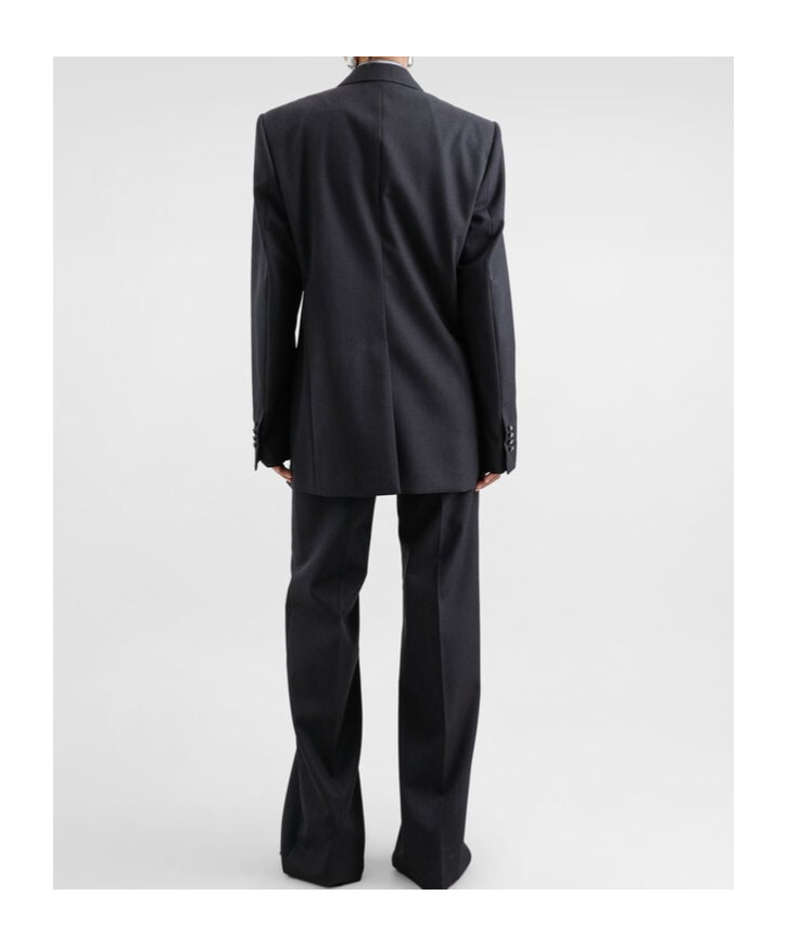 Dolce & Gabbana Flared Woolen Pants In Black