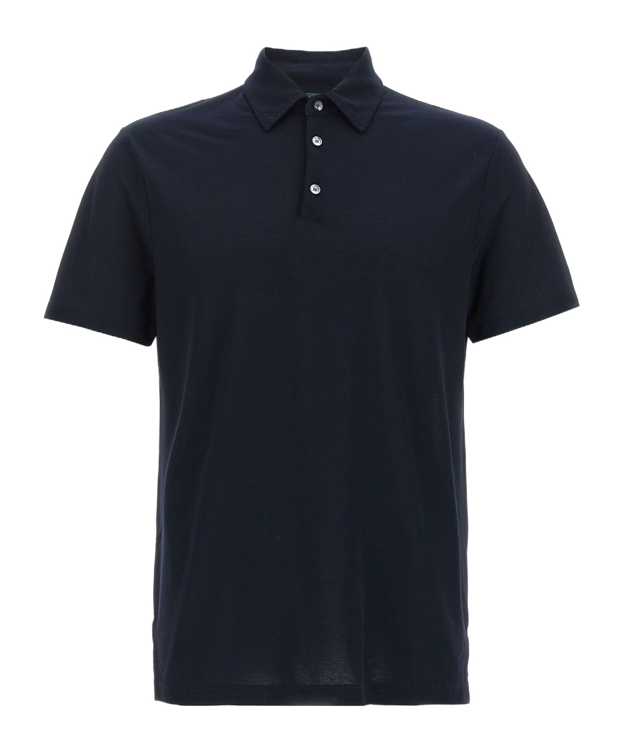Zanone Ice Cotton Polo Shirt In Black
