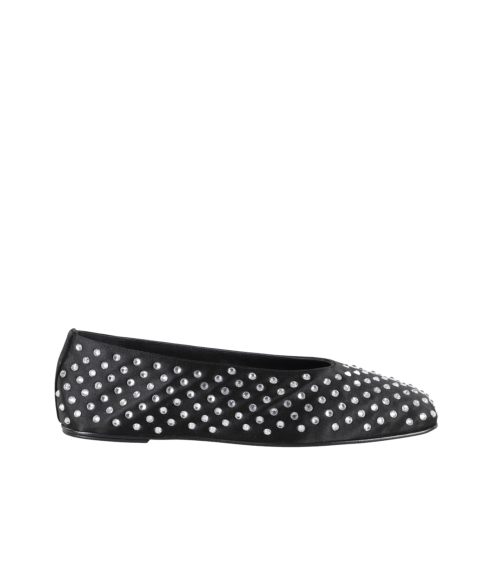 Magda Butrym Black Satin Ballerinas In Black