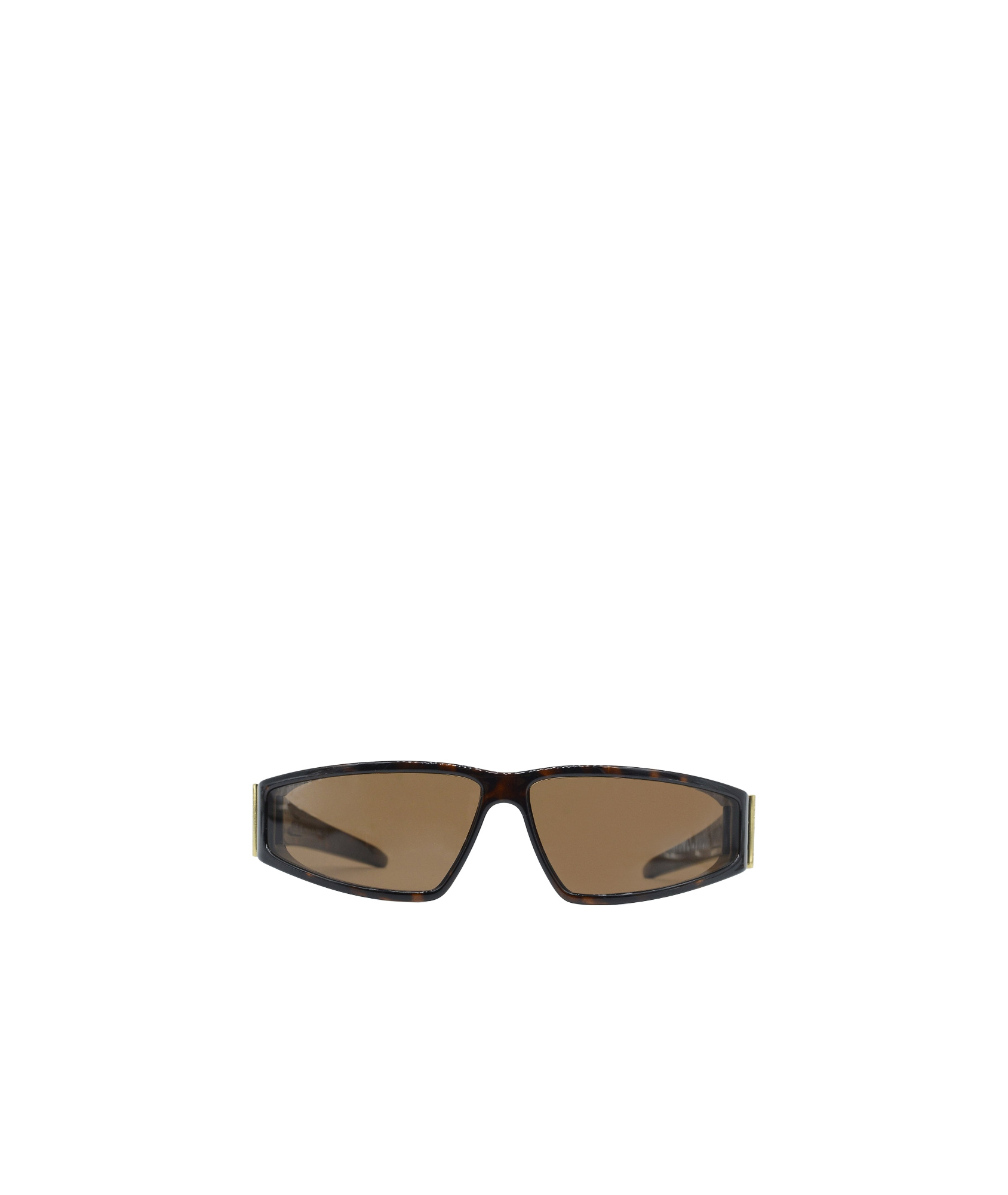 Alexander Mcqueen Wraparound Sunglasses In Brown