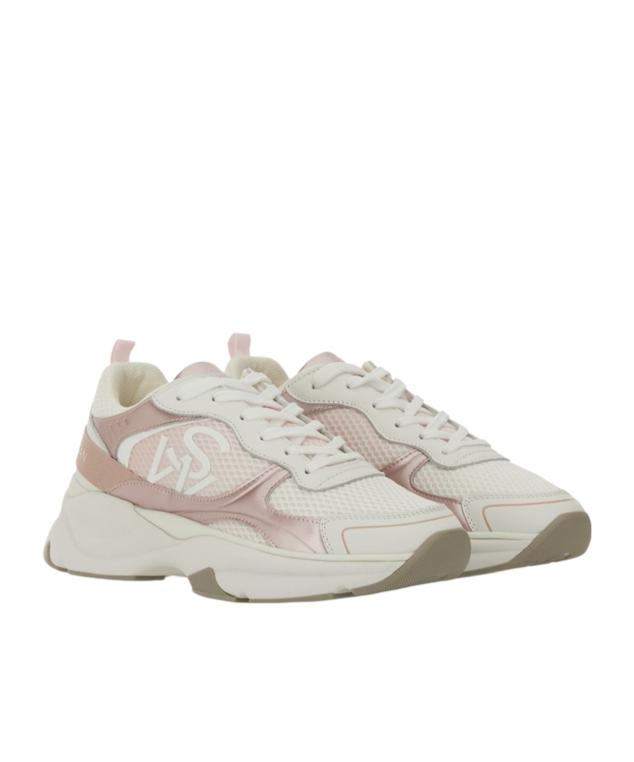 Stuart Weitzman Textured Upper Sneakers In White