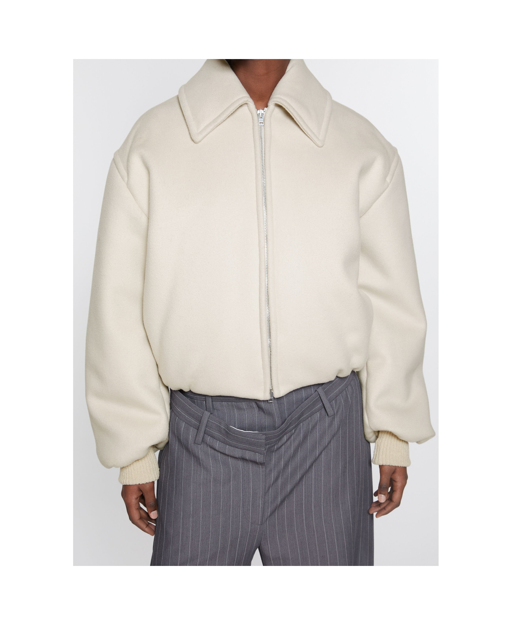 Acne Studios Bomber Jacket In White