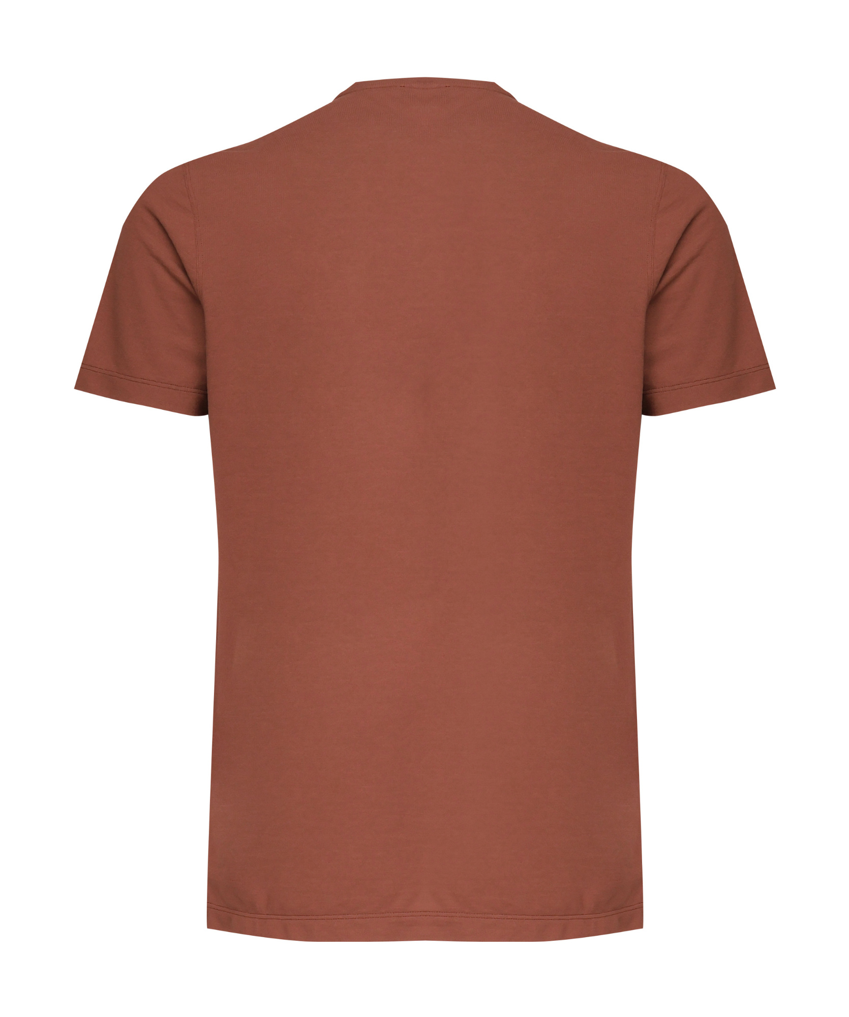 Zanone Crew-neck Short-sleeves T-shirt In Brown