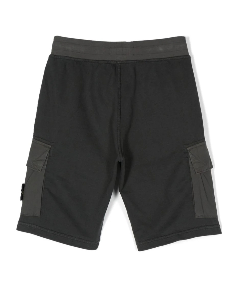 Stone Island Compass-badge Cargo Shorts In Gray